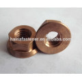 DIN6923 brass flangt nut,brass flange nut ,Brass hex flange nut